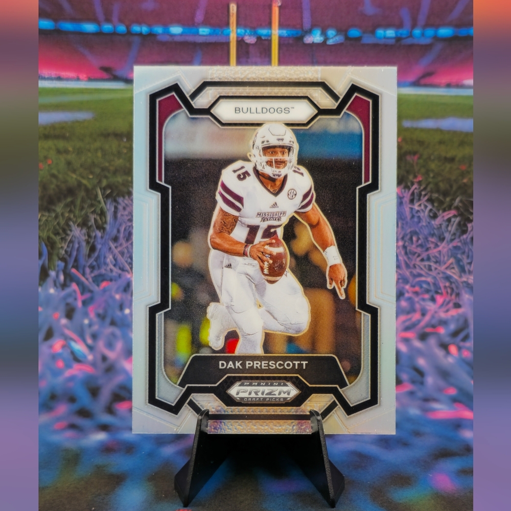 2024 Panini Prizm Draft Picks - Silver Prizm #65 Dak Prescott Dallas Cowboys